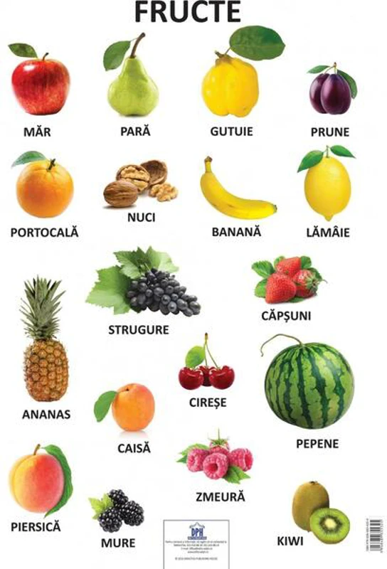 Planșă - Fructe