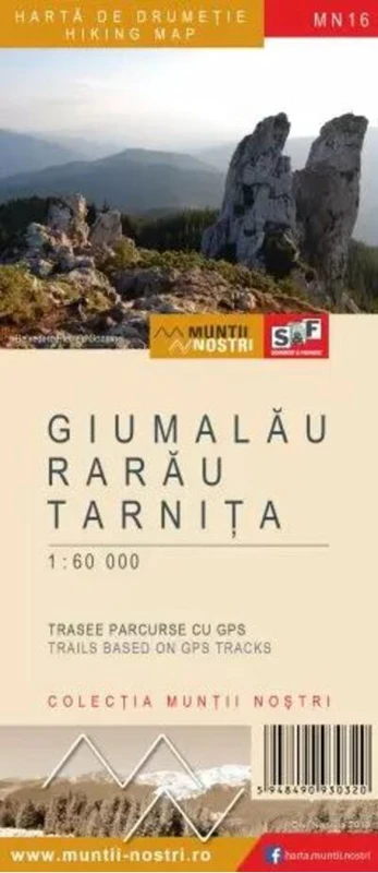 Munţii Giumalău-Rarău-Tarniţa - Hartă de drumeție