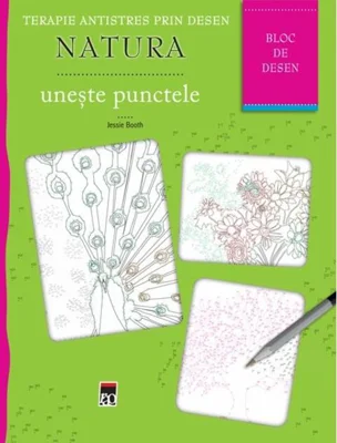 Terapie antistres. Bloc de desen. Natura. Unește punctele