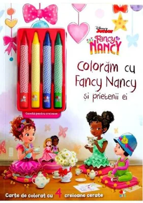 Disney. Fancy Nancy. Colorăm cu Fancy Nancy și prietenii ei. Conține 4 creioane cerate