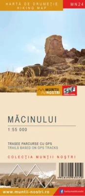 Munții Măcinului. Hartă de drumeție