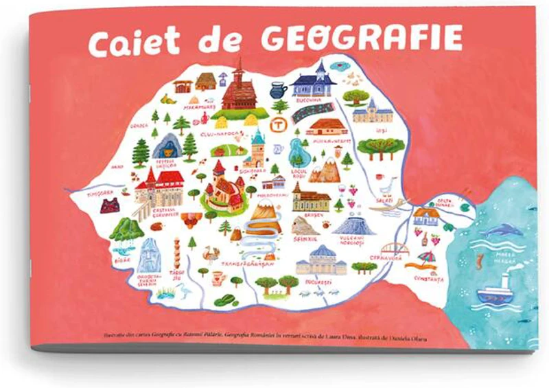 Caiet geografie Ratonul Pălărie, 24 file