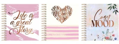 Agenda A5 nedatata, 184&amp;times;214 mm, 96 file DACO, AN528 (diverse modele)