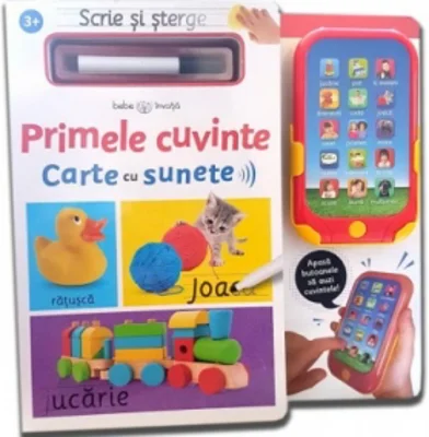 Scrie si sterge. Primele cuvinte. Carte cu sunete