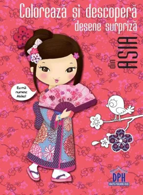 Colorează și descoperă desene surpriză din Asia