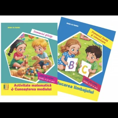 Set 2 Carti Gradinita nivel 5-6 ani. Activitate matematica si Cunoasterea mediului, Educarea limbajului.2026-2027