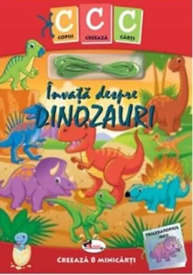 Învață despre dinozauri. Copiii creează cărți