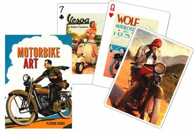 Cărți de joc Piatnik de colecție cu tema „Motorbike Art”