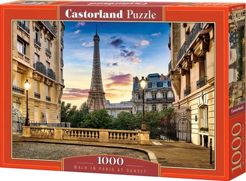 Puzzle 1000 piese „Walk in Paris at Sunset”