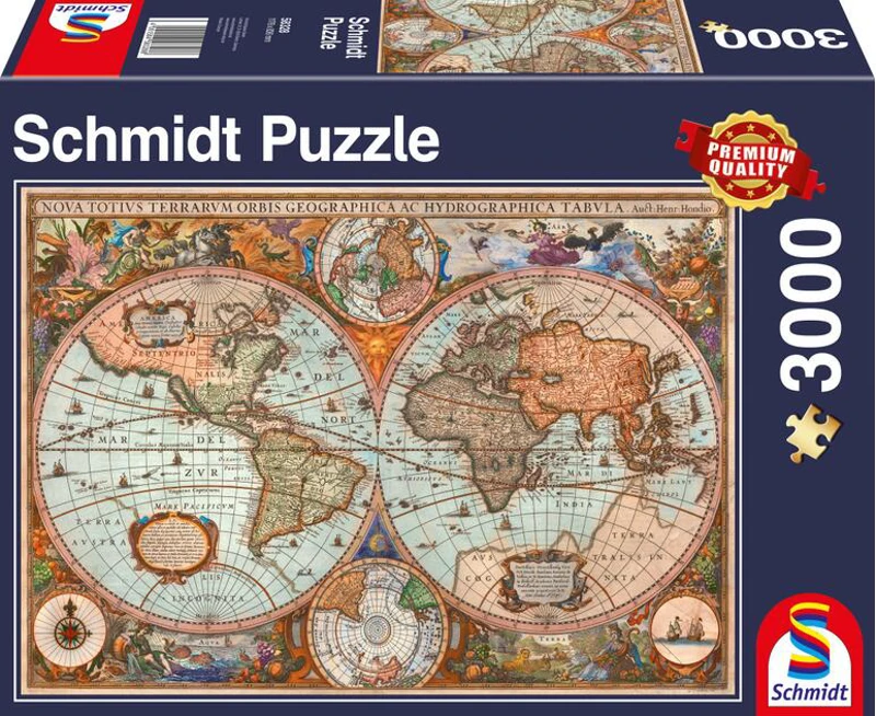 Puzzle Schmidt: Hartă antică, 3000 piese
