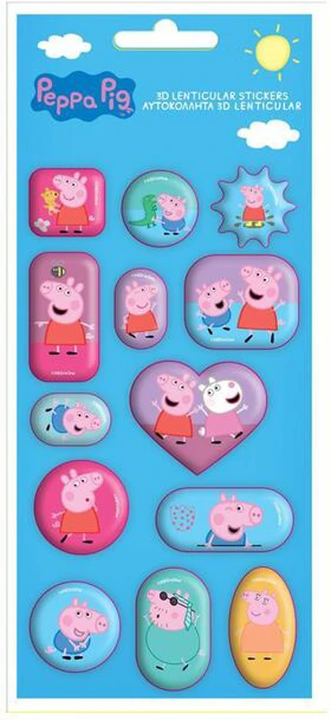Peppa Pig - Stickere 3D lenticulare
