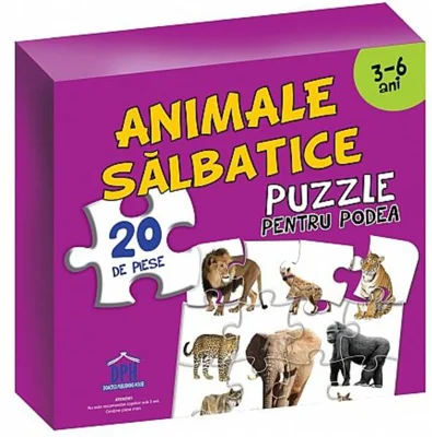 Animale sălbatice. Puzzle pentru podea