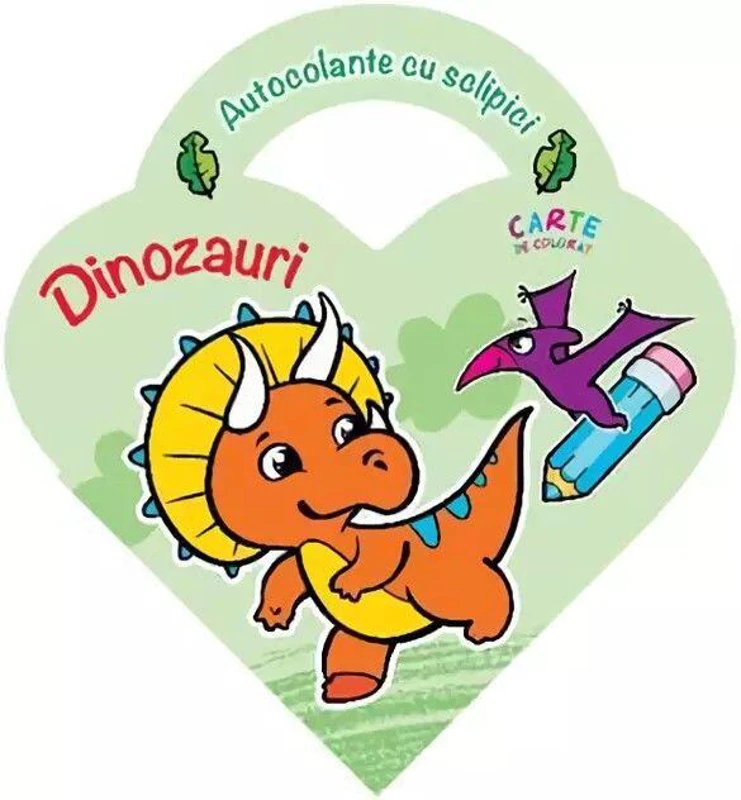 Autocolante cu sclipici - Dinozauri