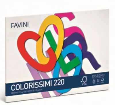 Bloc desen D4 16 file 220 g/mp Colorissimi Favini