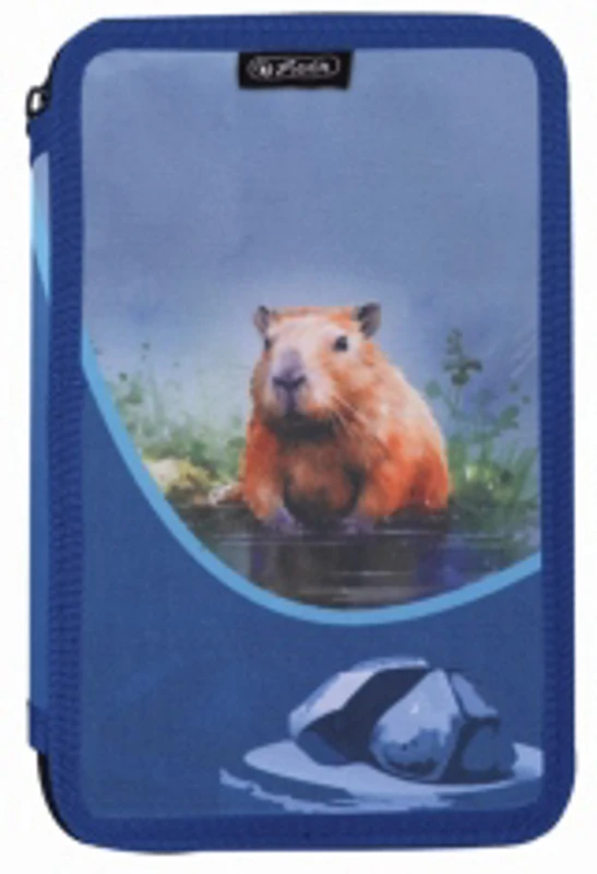 Penar neechipat 2 fermoare, 20 x 13 x 4.5 cm, Capibara