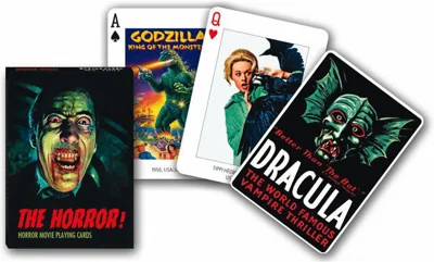 Cărți de joc Piatnik de colecție cu tema „The horror! Movies posters”