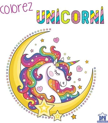 Colorez unicorni - carte de colorat