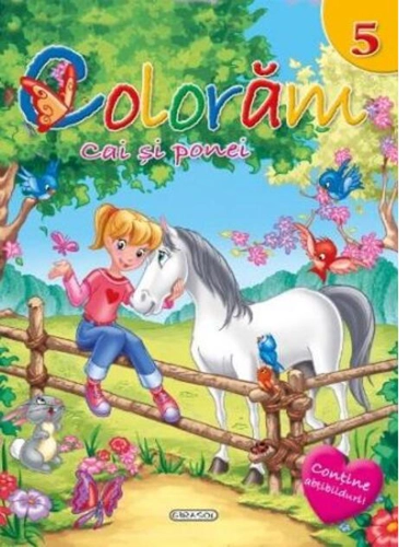 Colorăm (Nr. 5). Cai și ponei