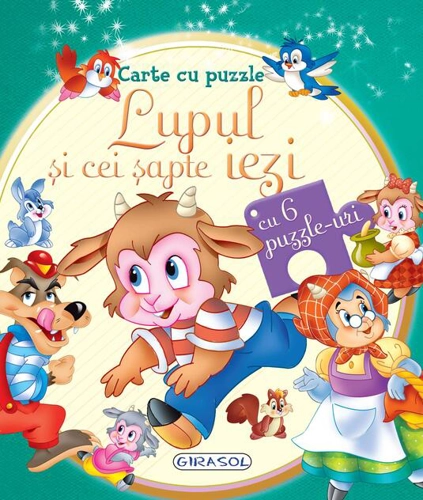 Carte cu puzzle. Lupul și cei șapte iezi