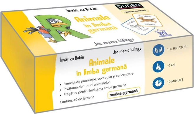 Cutie Învăț cu Robin. Animale în limba germană