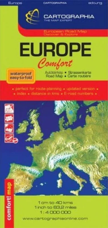 Hartă rutieră Europa Comfort