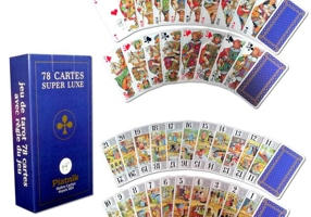 Cărți de tarot Piatnik „Tarot Super Luxe”, culoare spate albastru/auriu