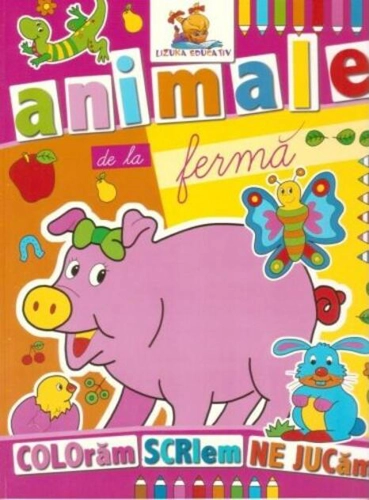 Animale de la fermă. Carte de colorat