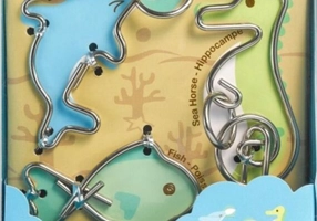 Set 3 puzzle-uri metalice pentru copii - Animale marine