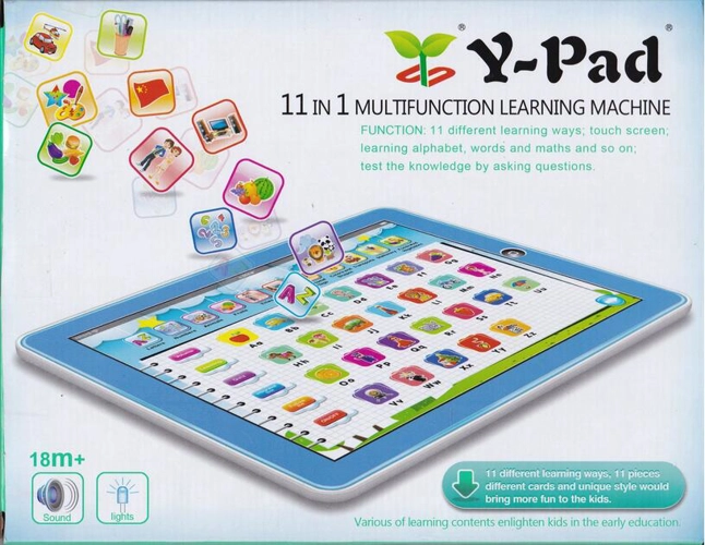 Tabletă Multifuncțională Y-Pad 11 in 1 în Limba Engleză - albastru/ roz