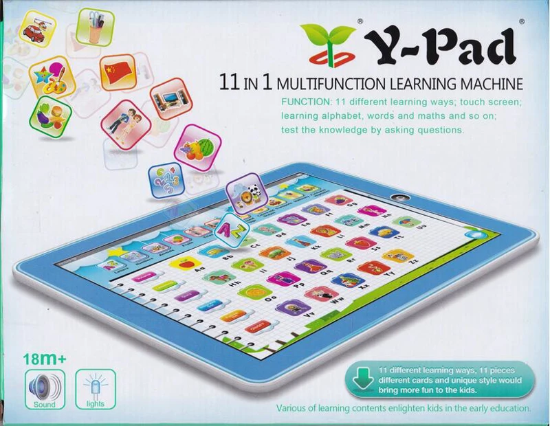 Tabletă Multifuncțională Y-Pad 11 in 1 în Limba Engleză - albastru/ roz