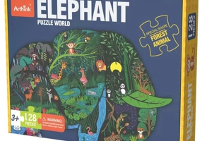Puzzle Arthink în Formă de Elefant, 128 Piese