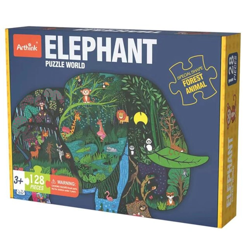 Puzzle Arthink în Formă de Elefant, 128 Piese