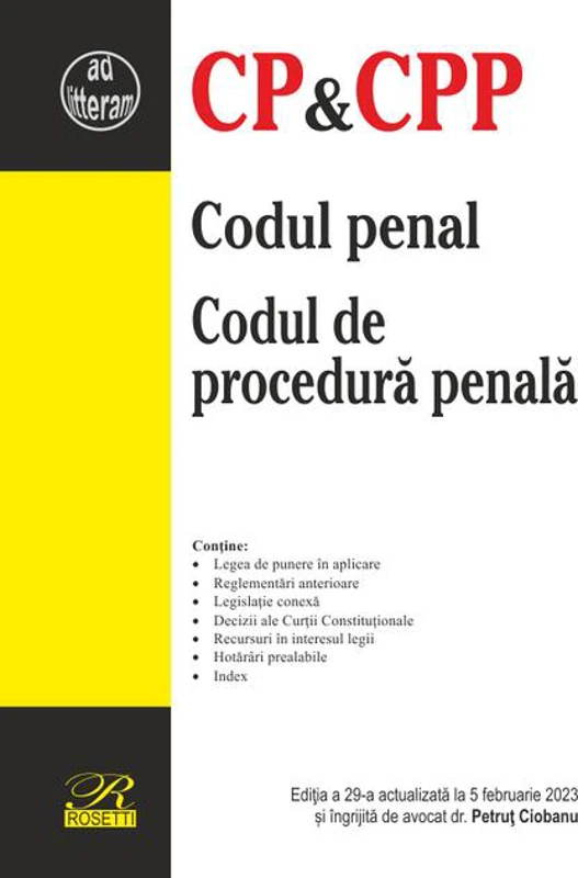 Codul penal. Codul de procedură penală