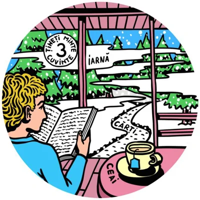 Coaster- Iarnă, ceai, cărți