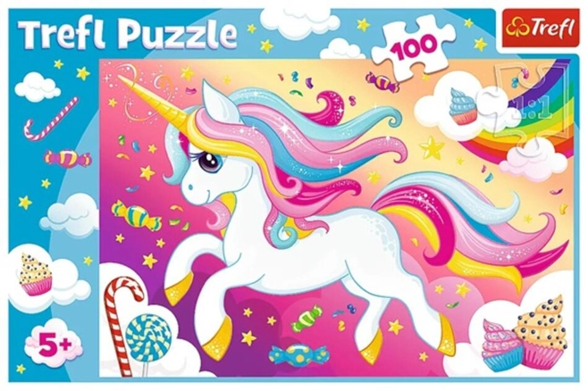 Puzzle 100 piese „Frumosul Unicorn”