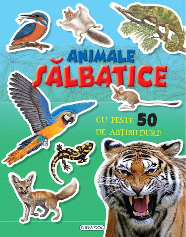 Mai caută și lipește - Animale sălbatice cu peste 50 de ațibilduri