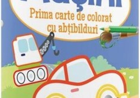 Prima carte de colorat cu abțibilduri. Mașini (2-5 ani)
