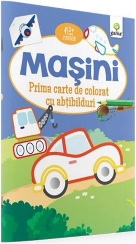 Prima carte de colorat cu abțibilduri. Mașini (2-5 ani)
