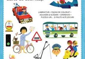 Mijloace de transport. Carte de activități. Peste 100 de autocolante!