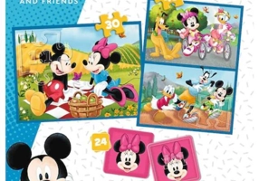 Puzzle 2 în 1 (30+48 piese) Memo „Disney - Eroii”