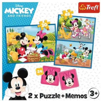 Puzzle 2 în 1 (30+48 piese) Memo „Disney - Eroii”
