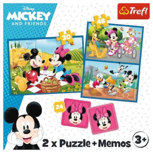 Puzzle 2 în 1 (30+48 piese) Memo „Disney - Eroii”