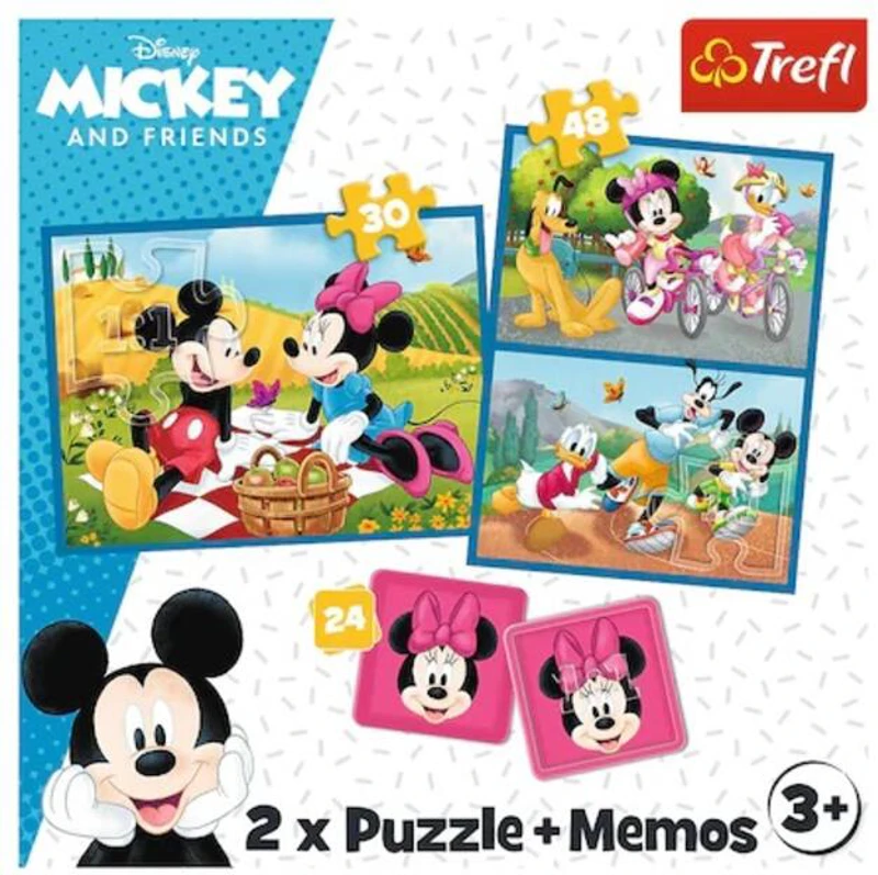 Puzzle 2 în 1 (30+48 piese) Memo „Disney - Eroii”