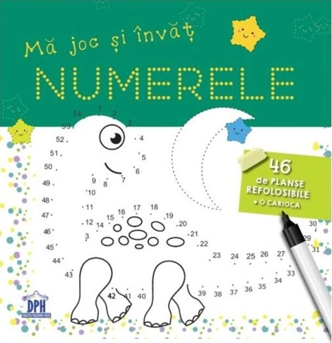 Mă joc și învăț numerele. 46 de planșe refolosibile + o cariocă