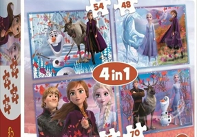 Puzzle 4 în 1 (35+48+54+70 piese) „Frozen 2 - Călătorie către necunoscut”