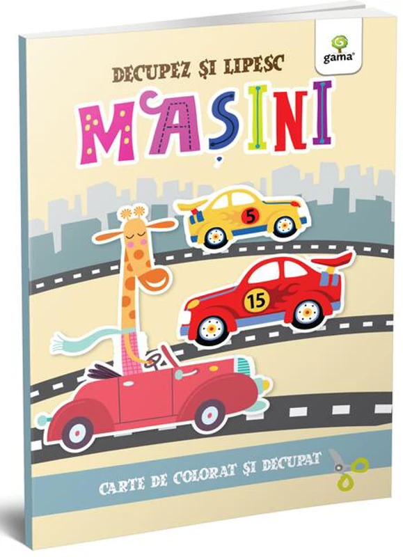 Mașini. Colorez, decupez și lipesc!
