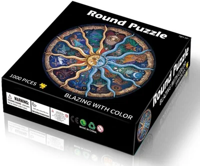 Puzzle rotund: Zodiacul (1000 piese)