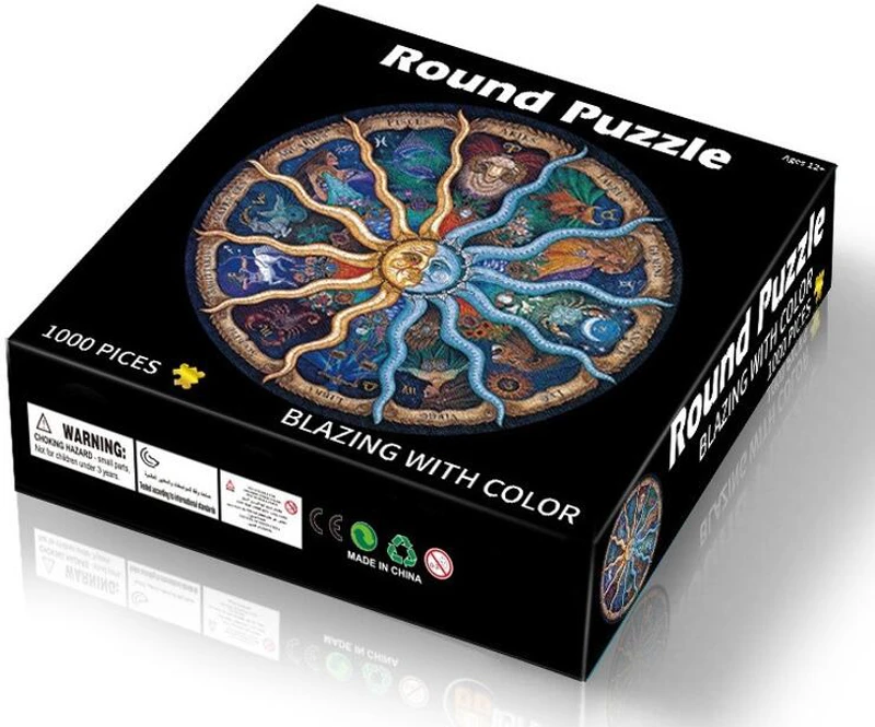 Puzzle rotund: Zodiacul (1000 piese)