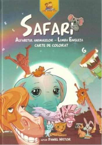 Safari. Alfabetul animalelor - limba engleză. Carte de colorat
