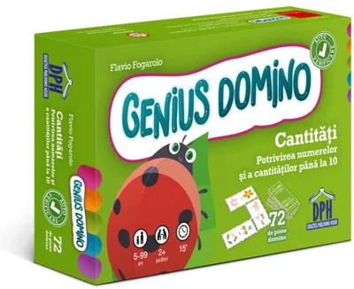 Genius domino: Cantități - Potrivirea numerelor și a cantităților până la 10